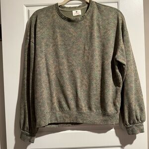 Sundry green floral pullover size 0
